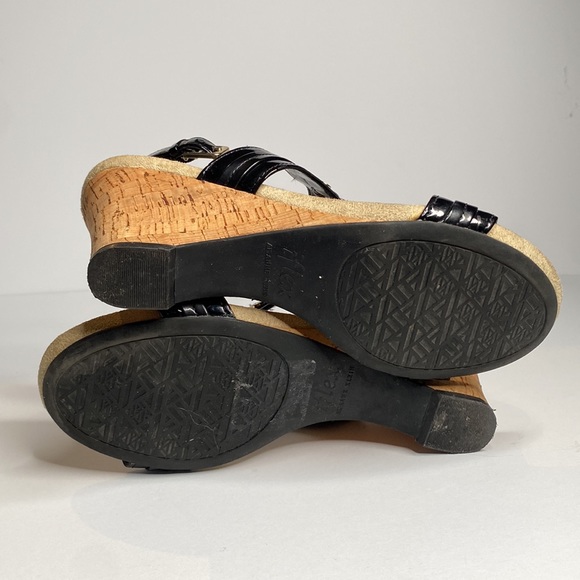 🍒ANNE KLEIN Iflex Black Sandals!!! Wedge Heel !!! - Picture 7 of 10